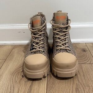 Palladium Women's Leopard Print Combat Boots